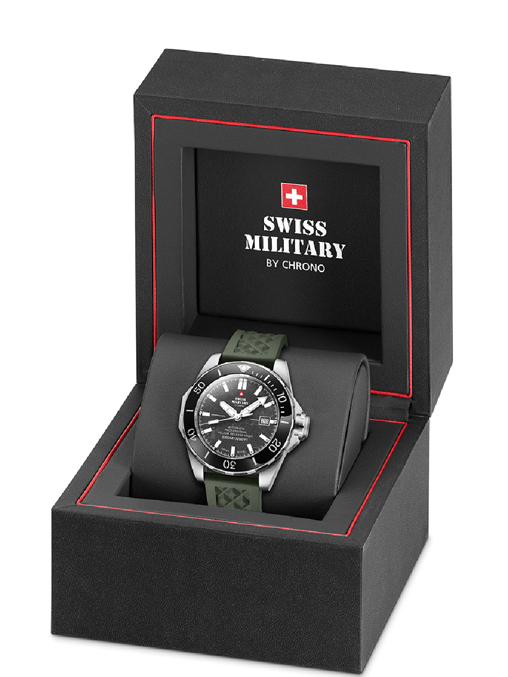 Swiss Military SMA34092.09 Automatic Diver men's watch 45mm 100ATM