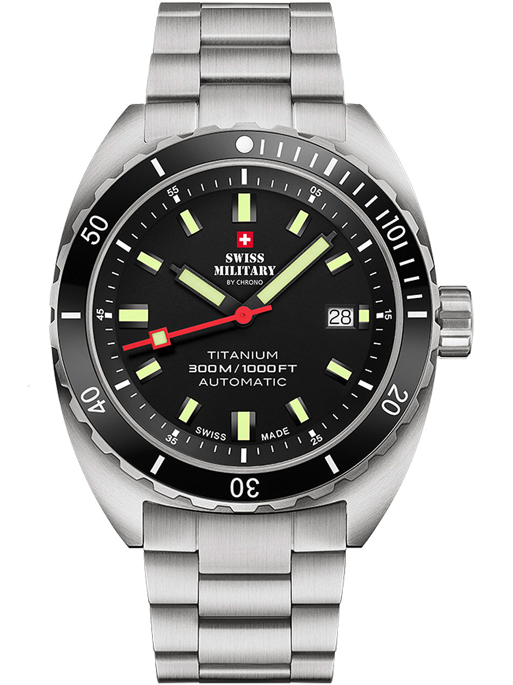 Swiss Military SMA34100.01 Diver Titanium Automatic men's watch 42mm 30ATM