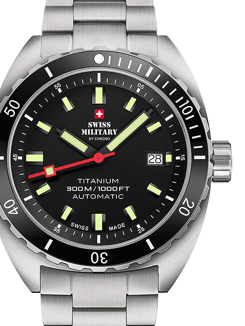 Swiss Military SMA34100.01 Diver Titanium Automatic men's watch 42mm 30ATM