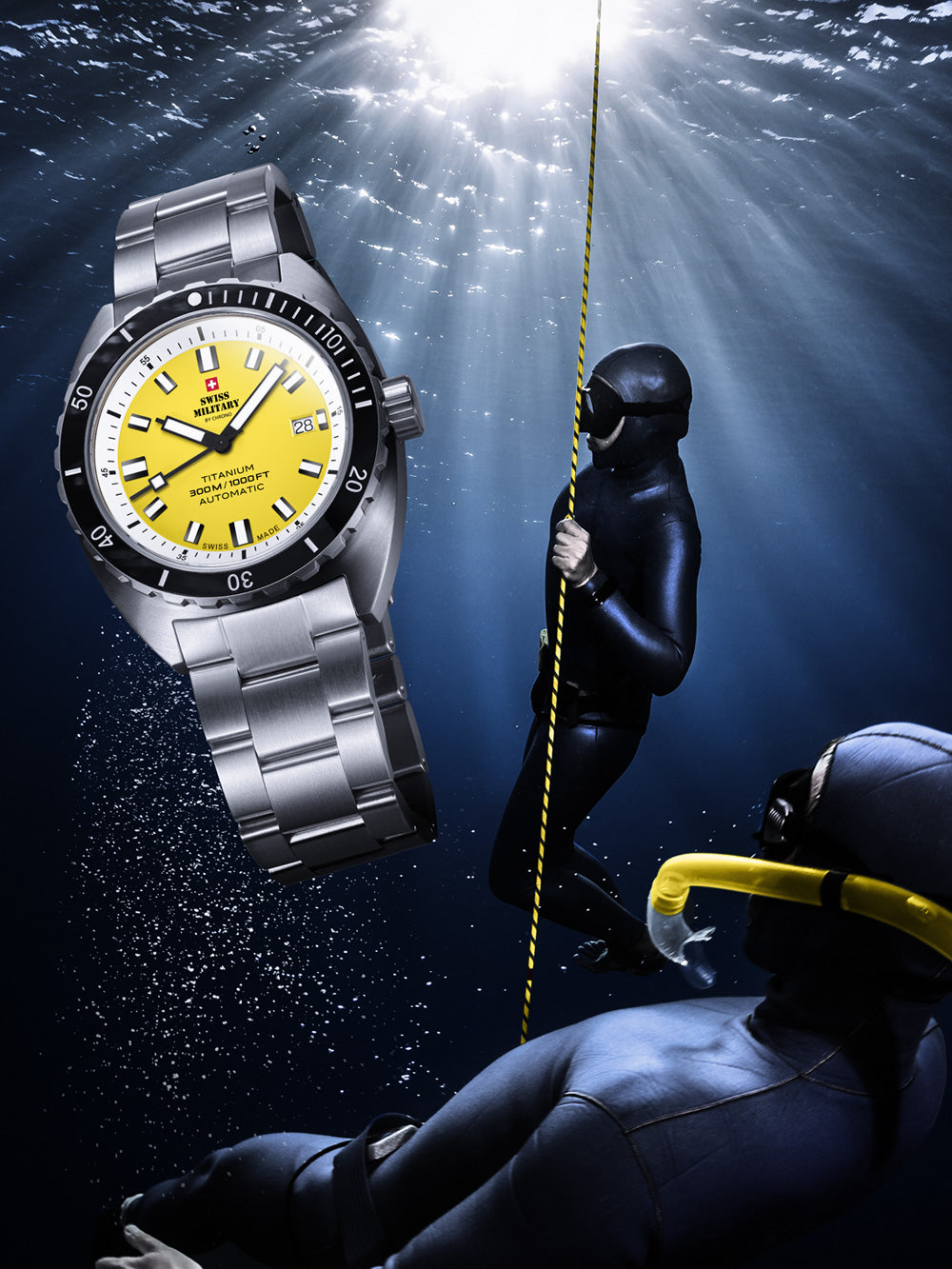 Swiss Military SMA34100.05 Diver Titanium Automatic men's watch 42mm 30ATM