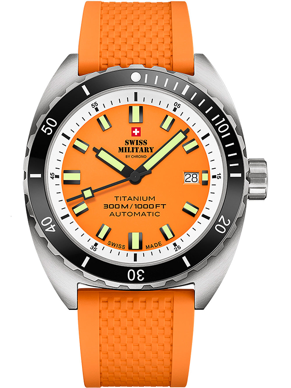Swiss Military SMA34100.10 Diver Titanium Automatic men's watch 42mm 30ATM