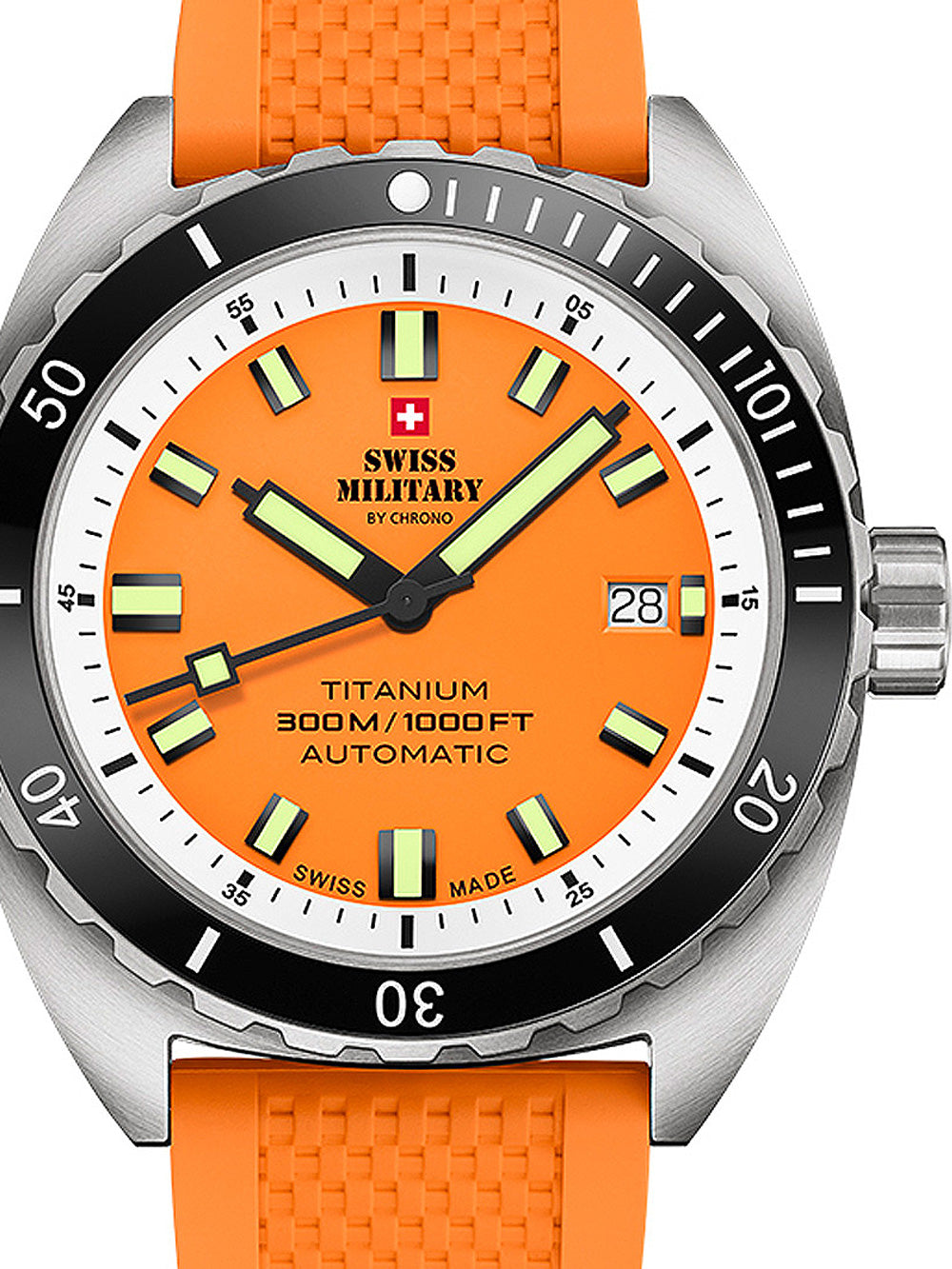 Swiss Military SMA34100.10 Diver Titanium Automatic men's watch 42mm 30ATM