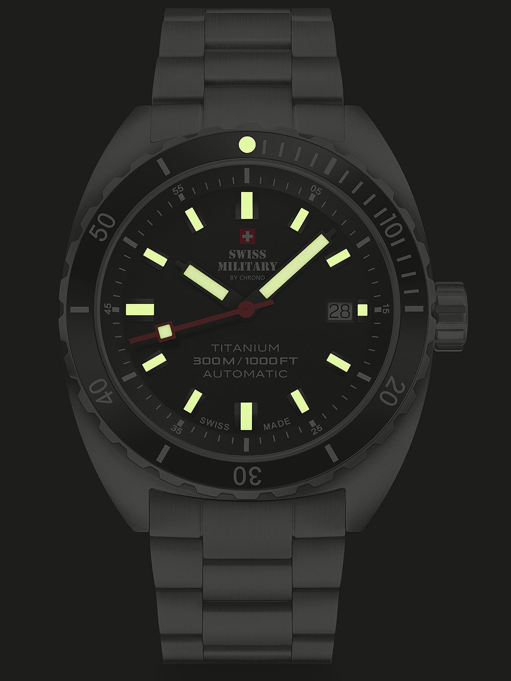 Swiss Military SMA34100.02 Diver Titanium Automatic men's watch 42mm 30ATM