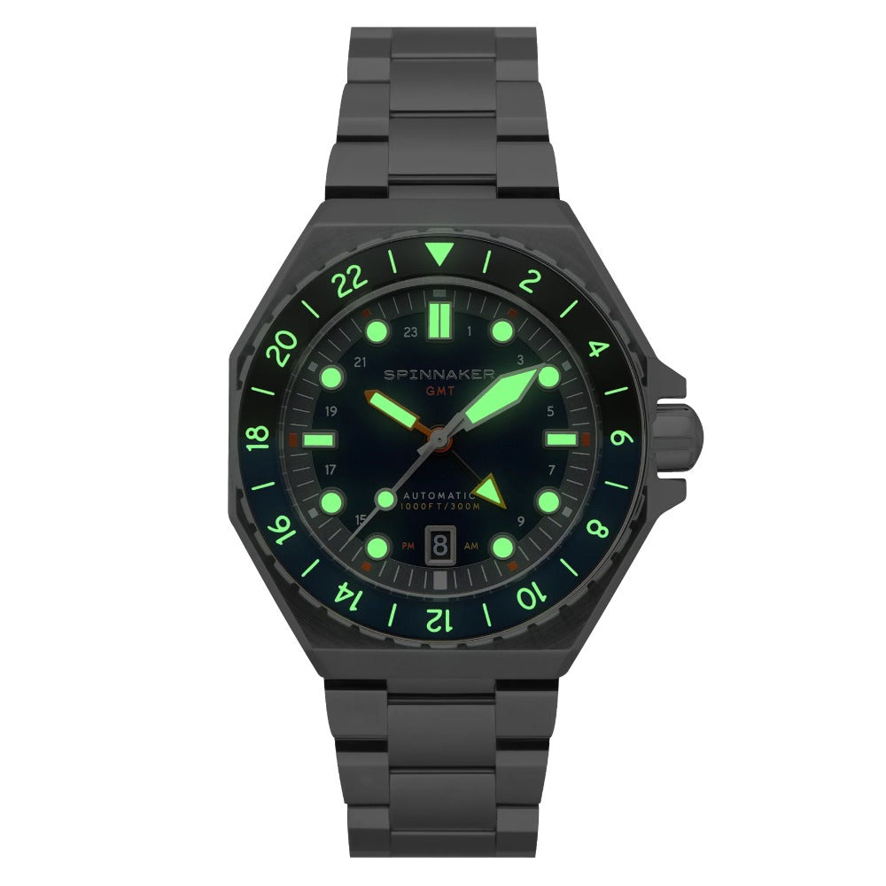 Spinnaker SP-5119-22 Dumas Automatic GMT men's watch 44mm 30ATM