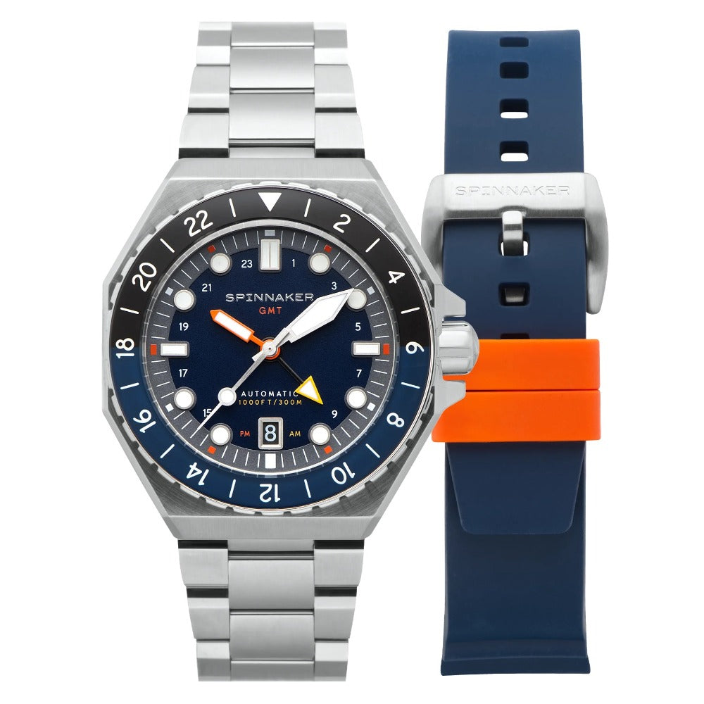 Spinnaker SP-5119-22 Dumas Automatic GMT men's watch 44mm 30ATM