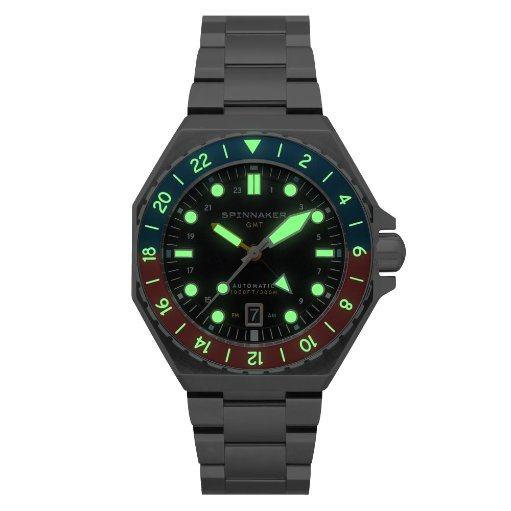 Spinnaker SP-5119-44 Dumas Automatic GMT men's watch 44mm 30ATM
