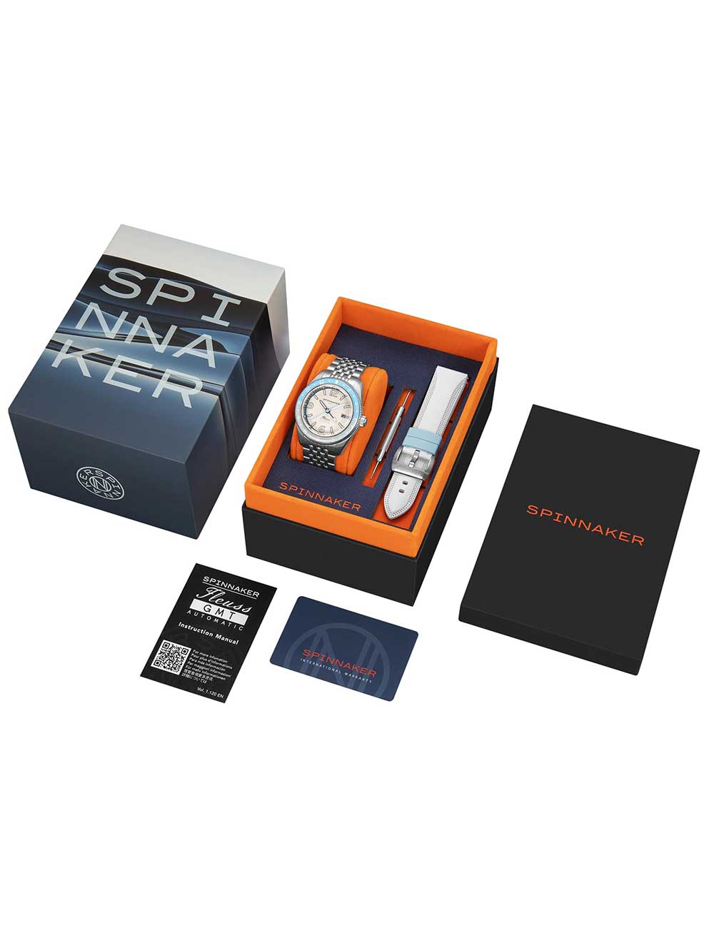 Spinnaker SP-5120-22 men's watch Fleuss GMT Automatic Set 43mm 15ATM