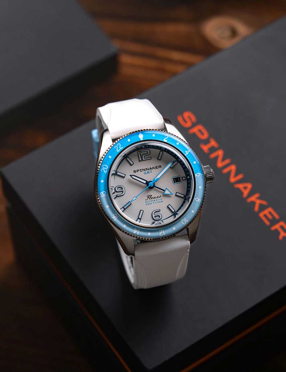 Spinnaker SP-5120-22 men's watch Fleuss GMT Automatic Set 43mm 15ATM