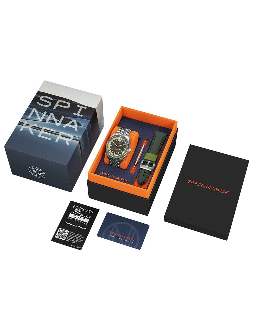 Spinnaker SP-5120-44 men's watch Fleuss GMT Automatic Set 43mm 15ATM