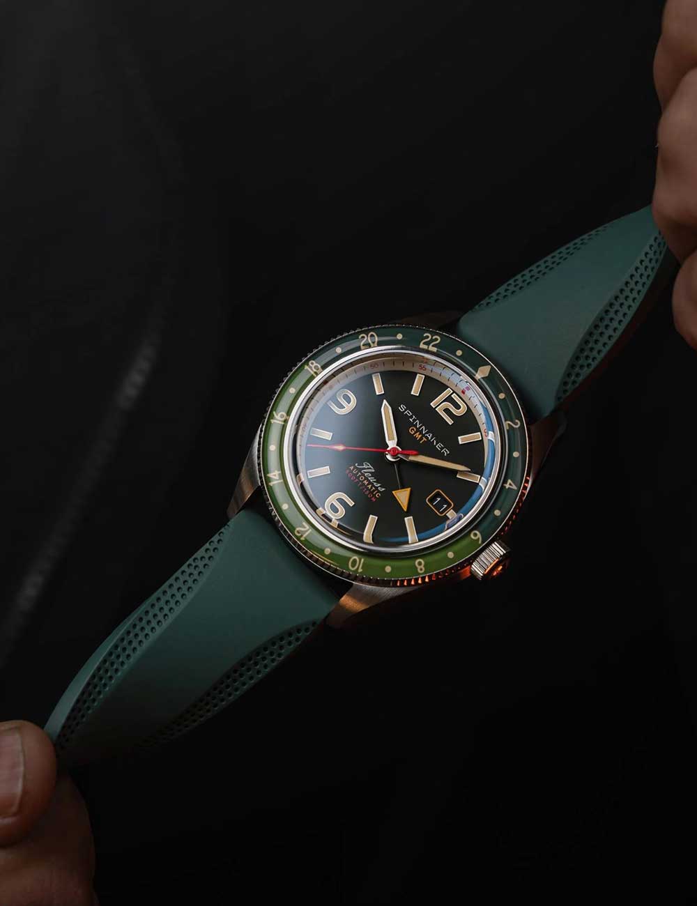 Spinnaker SP-5120-44 men's watch Fleuss GMT Automatic Set 43mm 15ATM