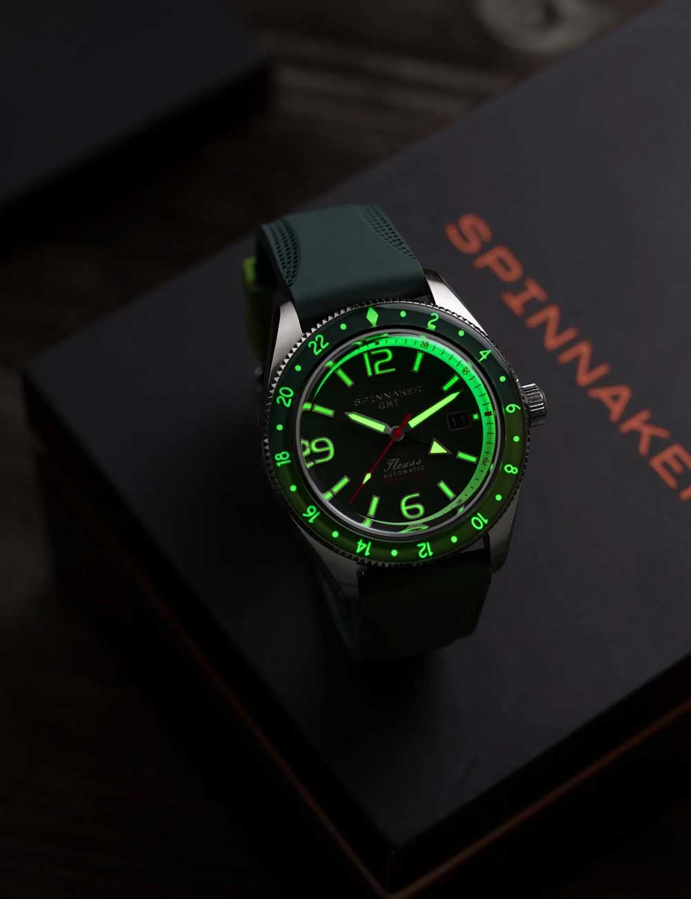Spinnaker SP-5120-44 men's watch Fleuss GMT Automatic Set 43mm 15ATM