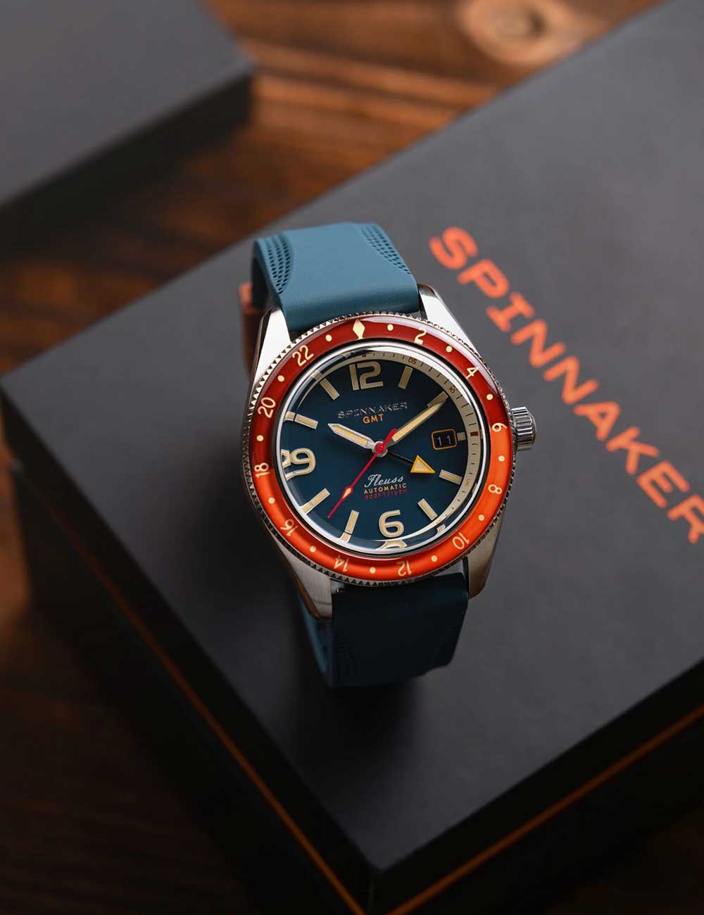 Spinnaker SP-5120-55 men's watch Fleuss GMT Automatic Set 43mm 15ATM