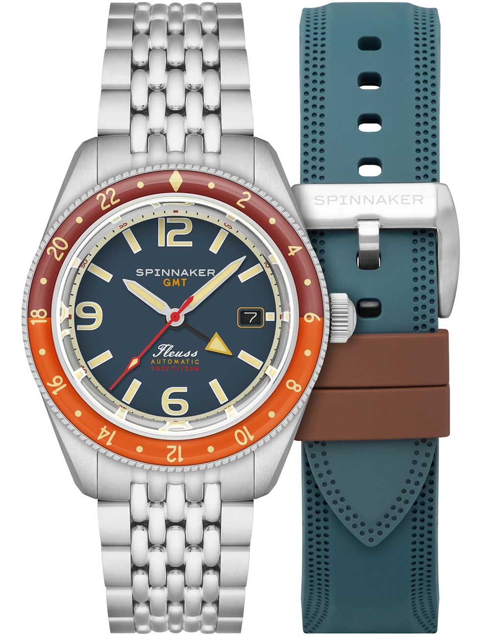 Spinnaker SP-5120-55 men's watch Fleuss GMT Automatic Set 43mm 15ATM