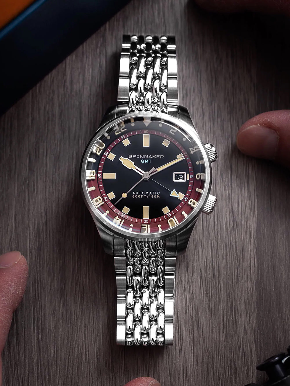 Spinnaker SP-5121-11 men's watch Bradner GMT Automatic 42mm 18ATM