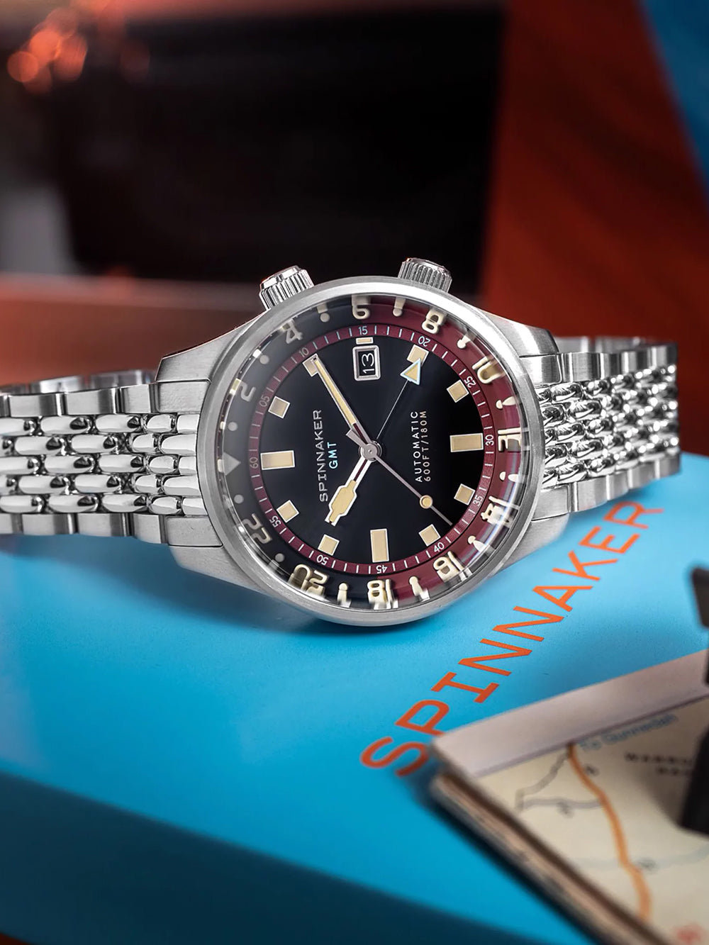 Spinnaker SP-5121-11 men's watch Bradner GMT Automatic 42mm 18ATM