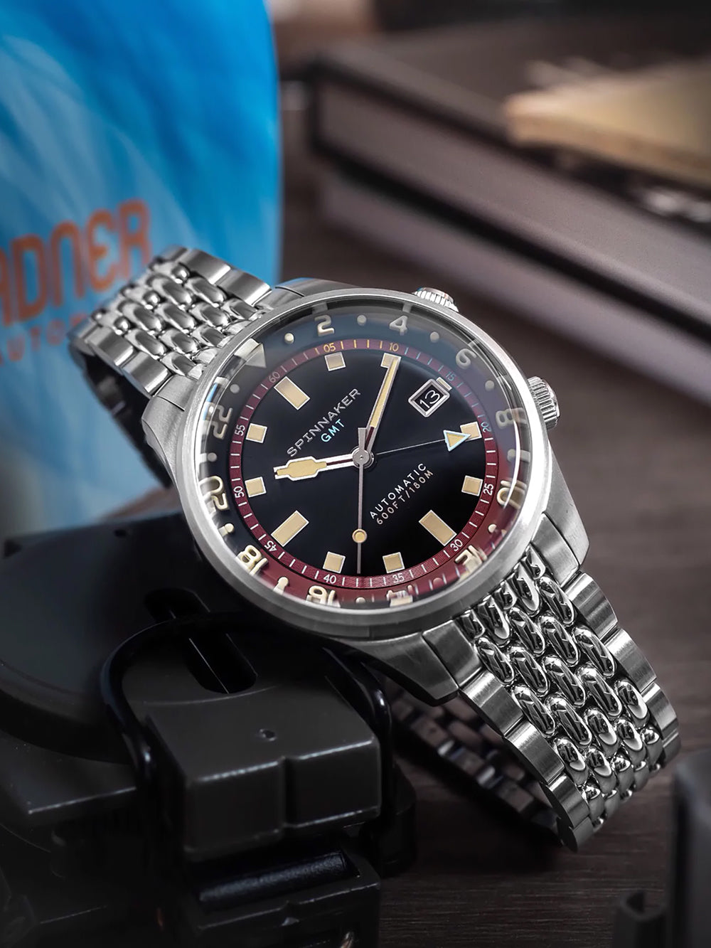 Spinnaker SP-5121-11 men's watch Bradner GMT Automatic 42mm 18ATM