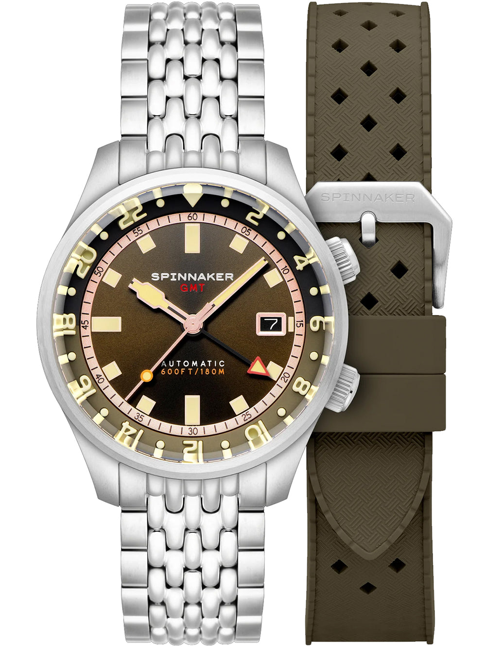 Spinnaker SP-5121-22 men's watch Bradner GMT Automatic 42mm 18ATM