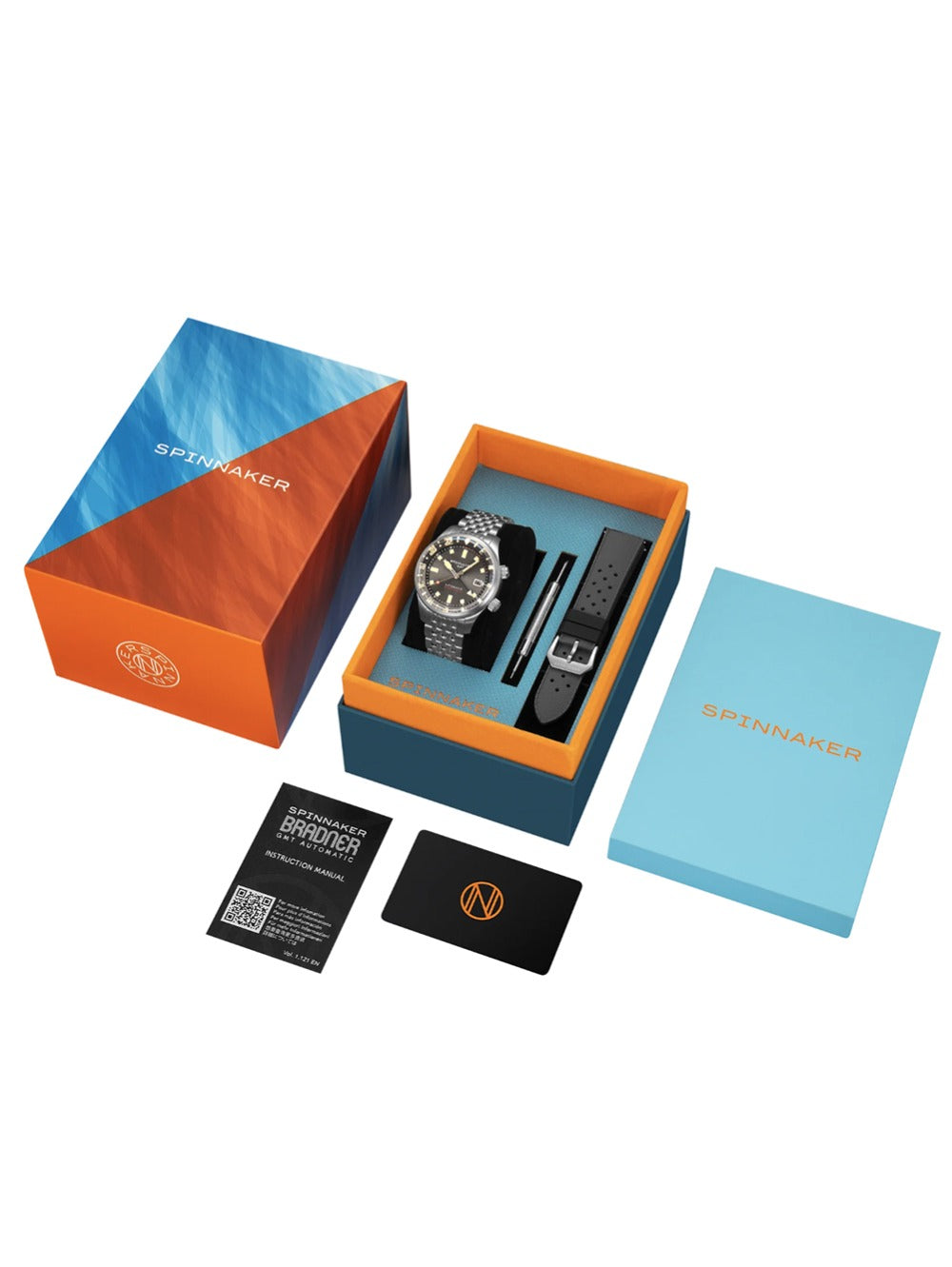 Spinnaker SP-5121-33 men's watch Bradner GMT Automatic 42mm 18ATM