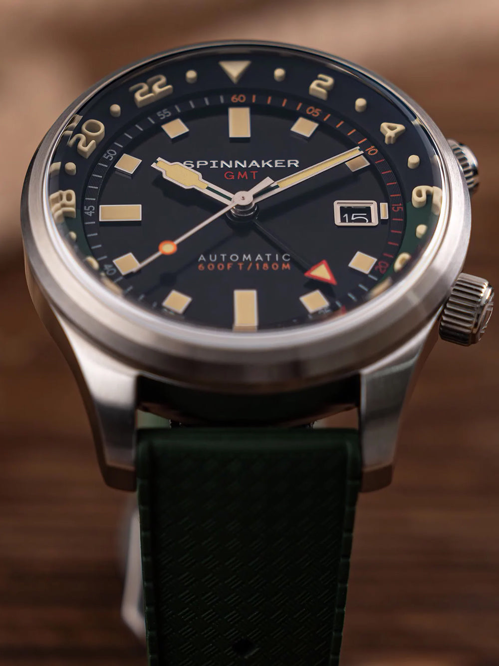 Spinnaker SP-5121-44 men's watch Bradner GMT Automatic 42mm 18ATM