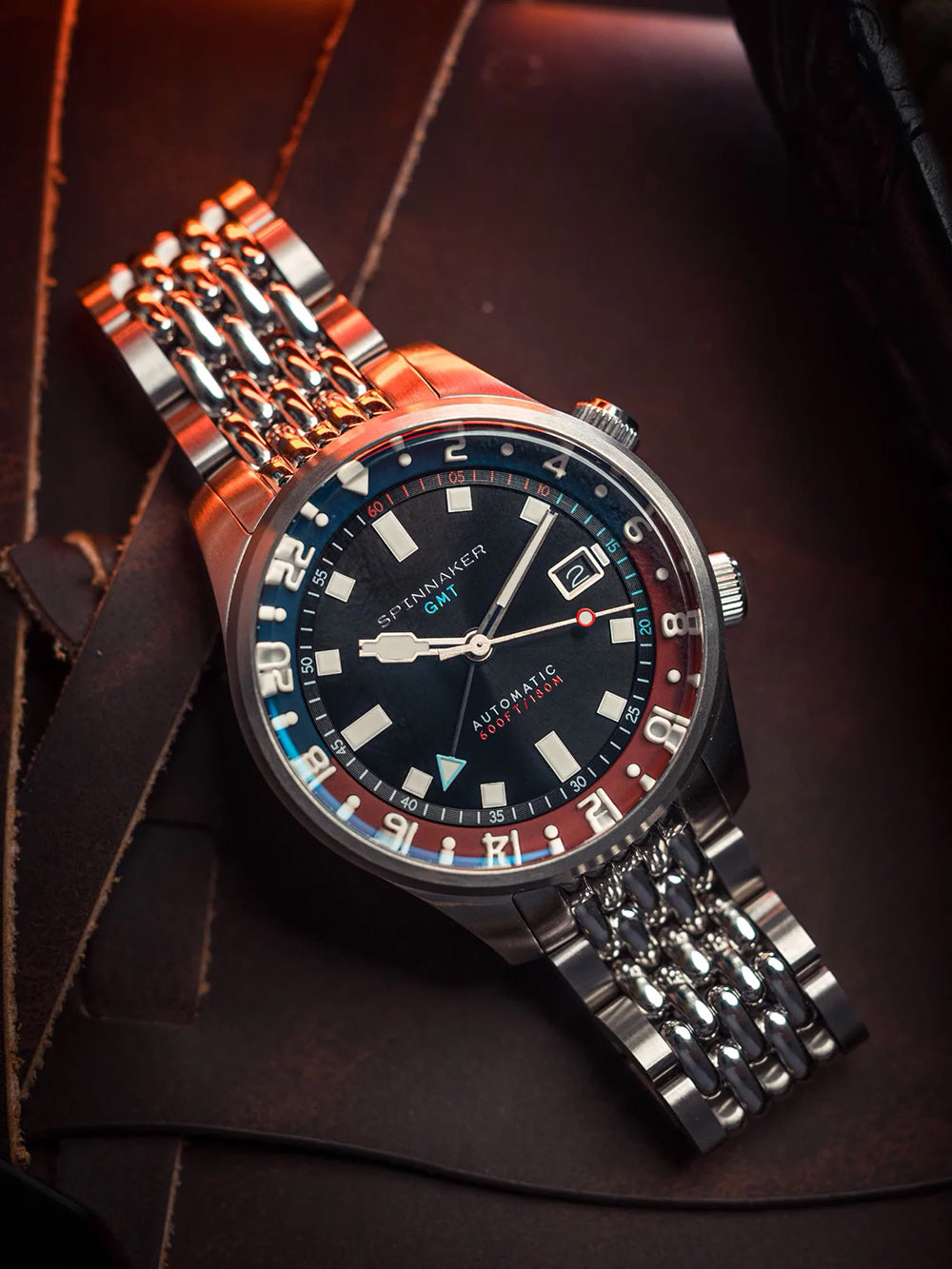 Spinnaker SP-5121-55 men's watch Bradner GMT Automatic 42mm 18ATM