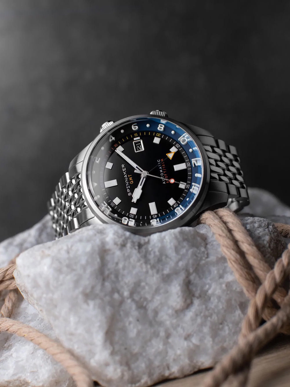 Spinnaker SP-5121-66 men's watch Bradner GMT Automatic 42mm 18ATM