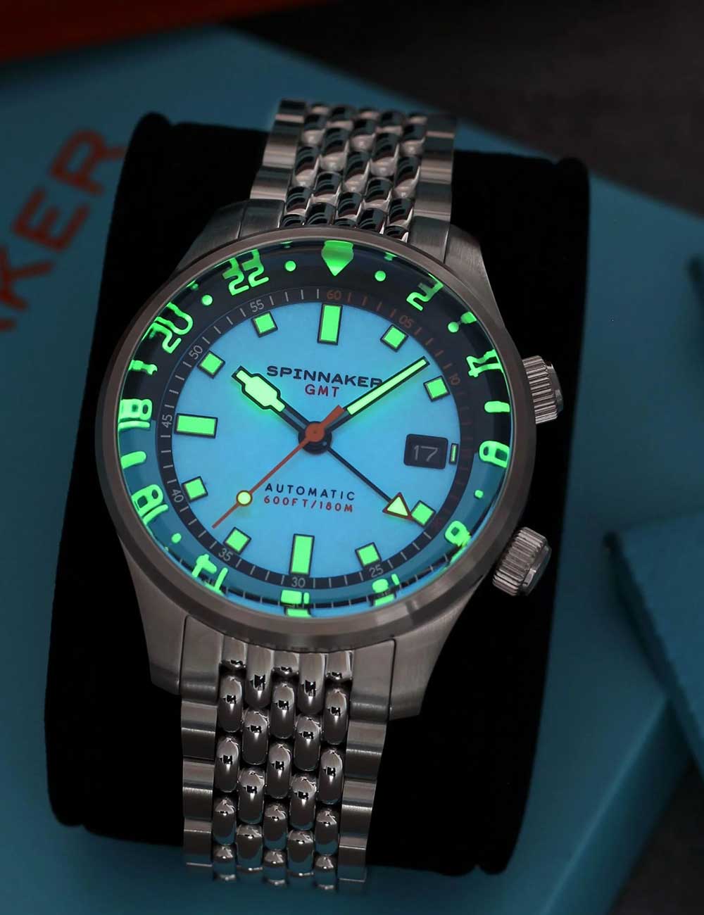 Spinnaker SP-5121-CC men's watch Bradner GMT Automatic 42mm 18ATM