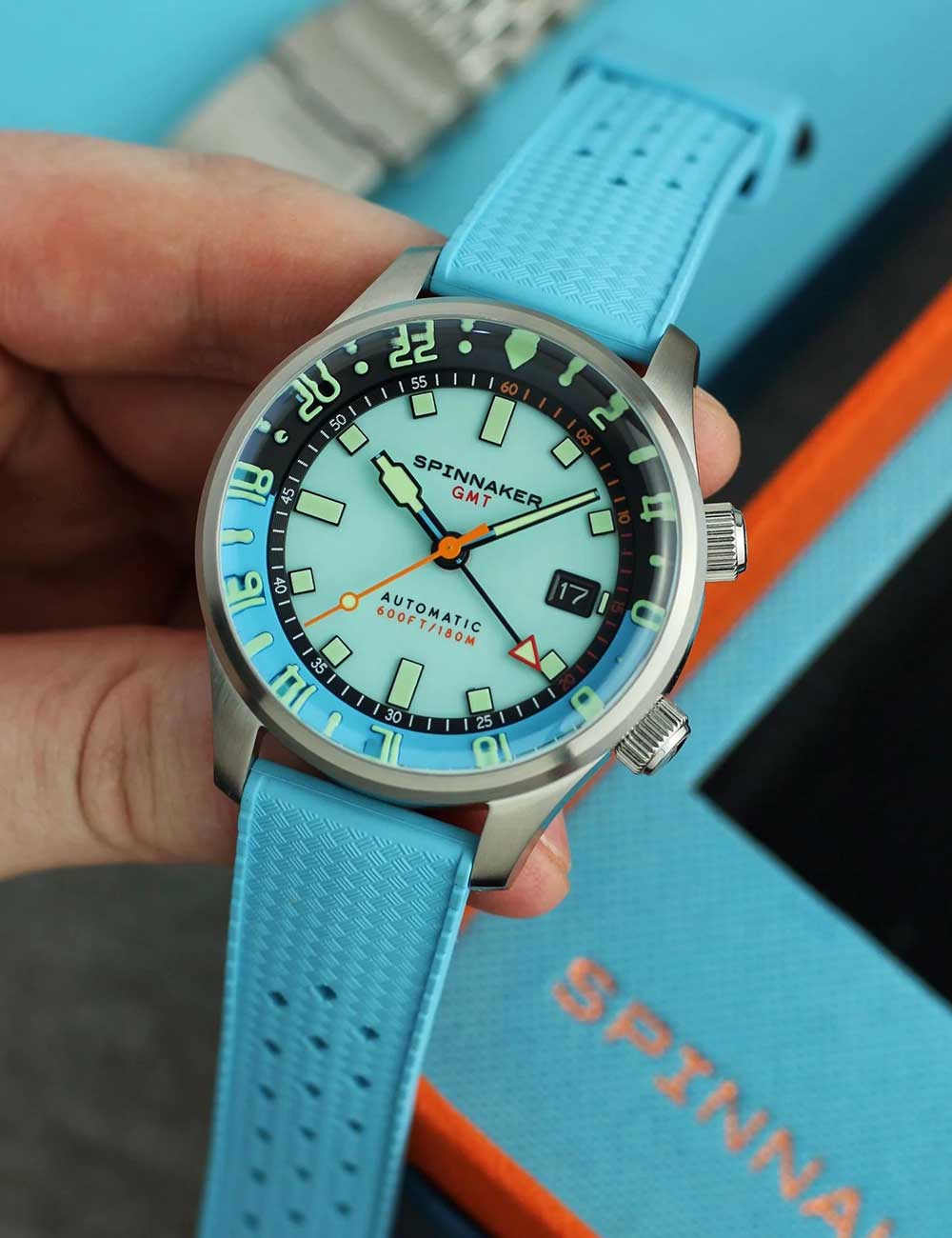 Spinnaker SP-5121-CC men's watch Bradner GMT Automatic 42mm 18ATM