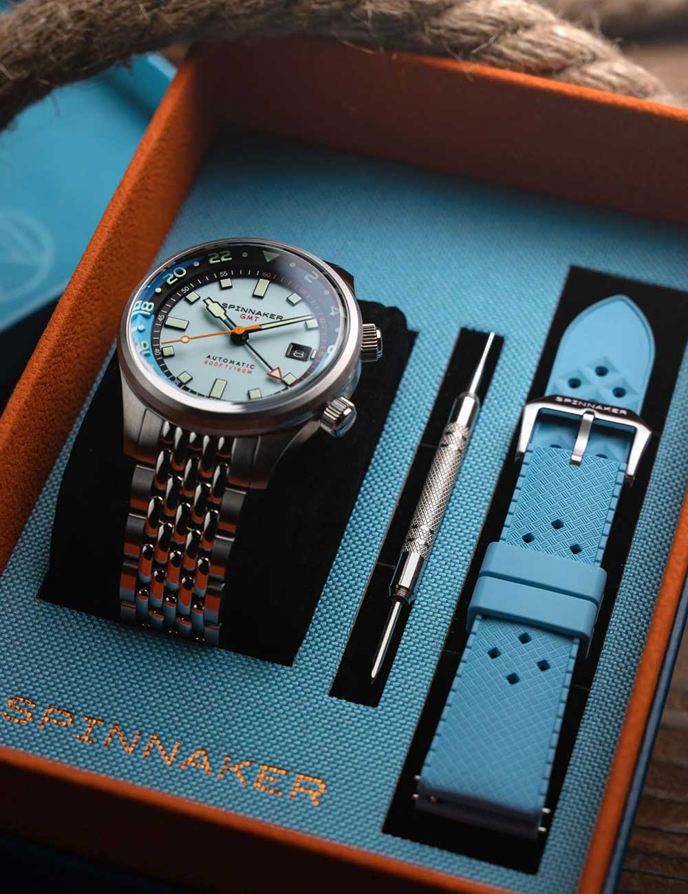 Spinnaker SP-5121-CC men's watch Bradner GMT Automatic 42mm 18ATM