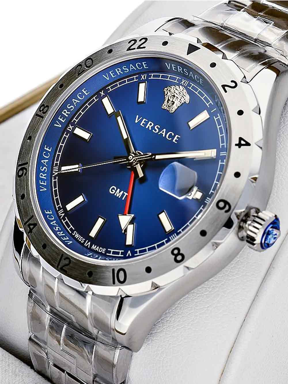 Versace V11010015 Hellenyium GMT men's watch 42mm 5ATM