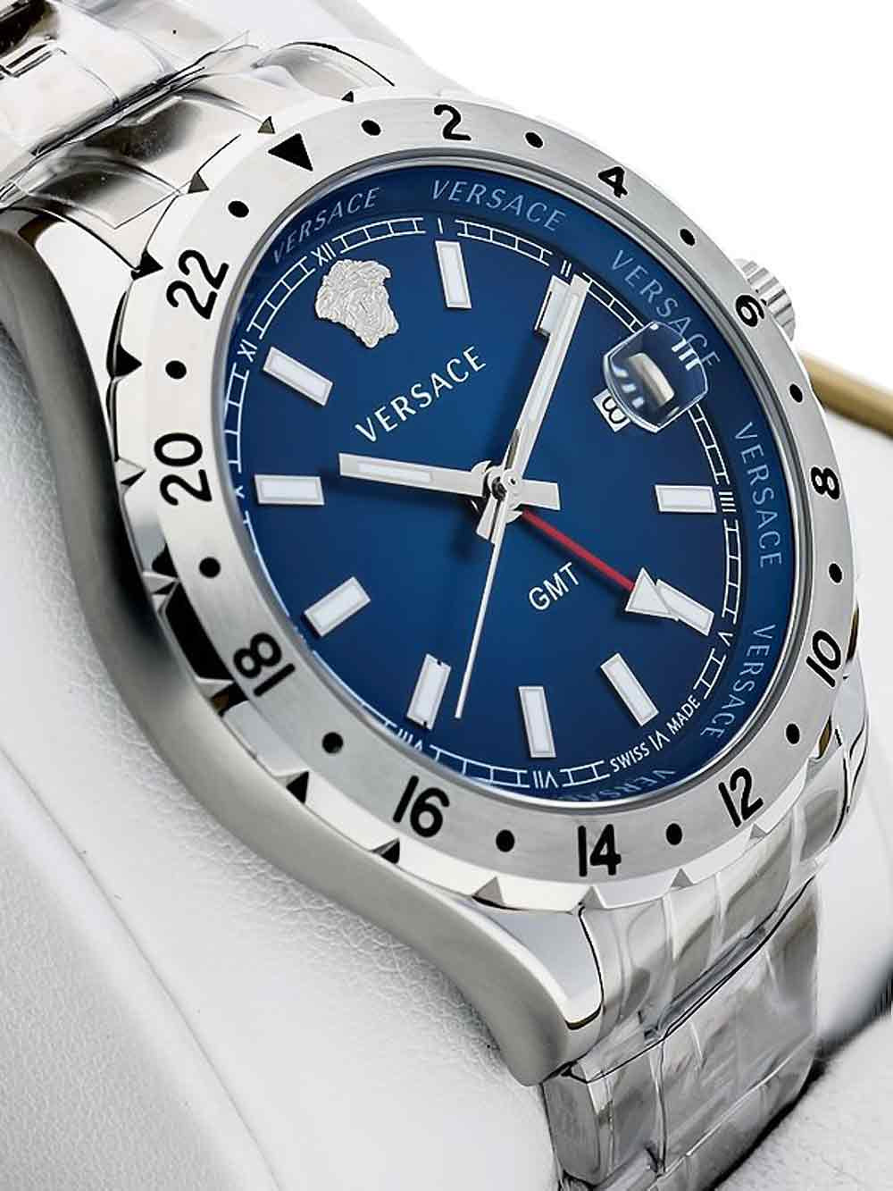 Versace V11010015 Hellenyium GMT men's watch 42mm 5ATM