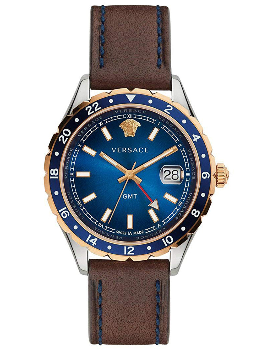 Versace V11080017 Hellenyium GMT men's watch 42mm 5ATM
