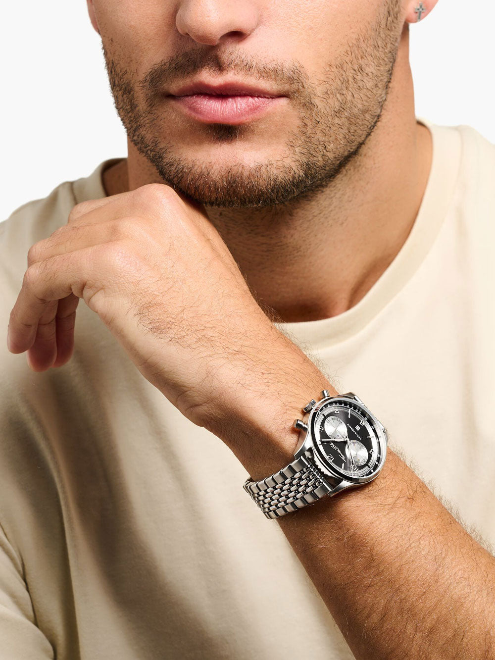 Thomas Sabo WA0375-201-203 Rebel at Heart Chronograph men's watch 40mm 3ATM