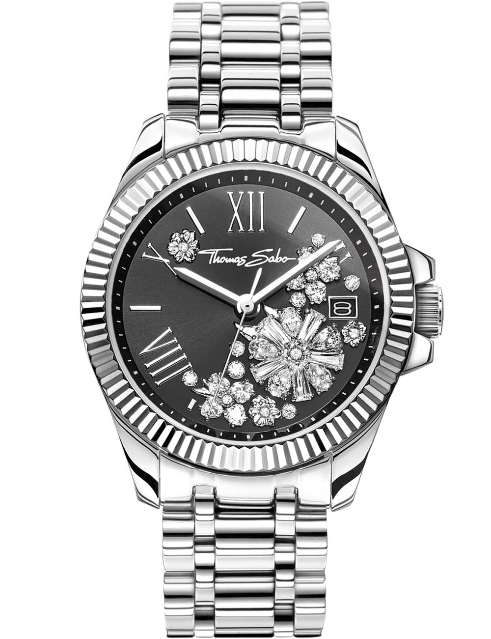 Thomas Sabo WA0421-201-201 women's watch Divine Flower 33mm 5ATM