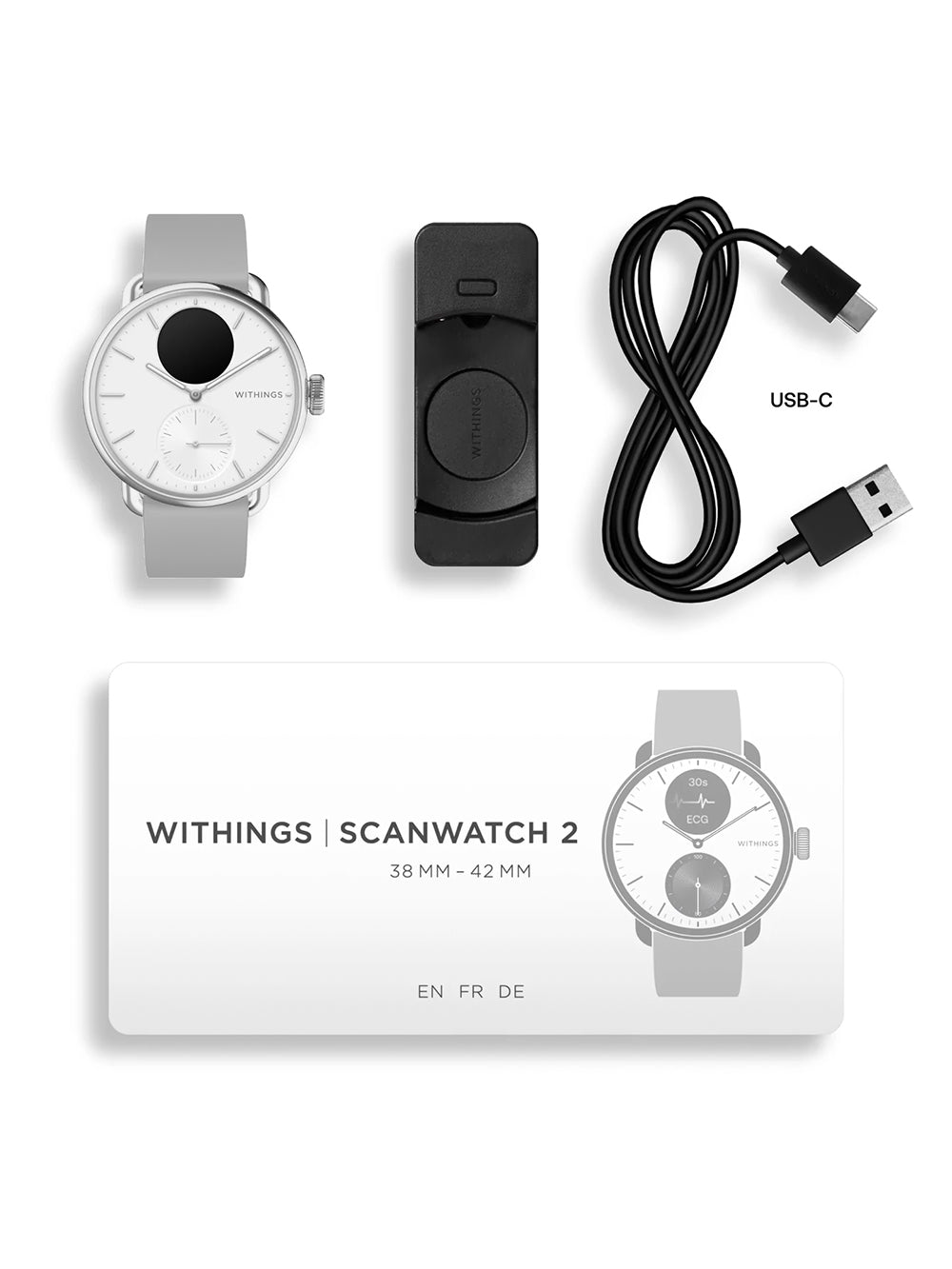 Withings HWA10-model 2-All-Int Scan watch 2 White 38 mm 5ATM