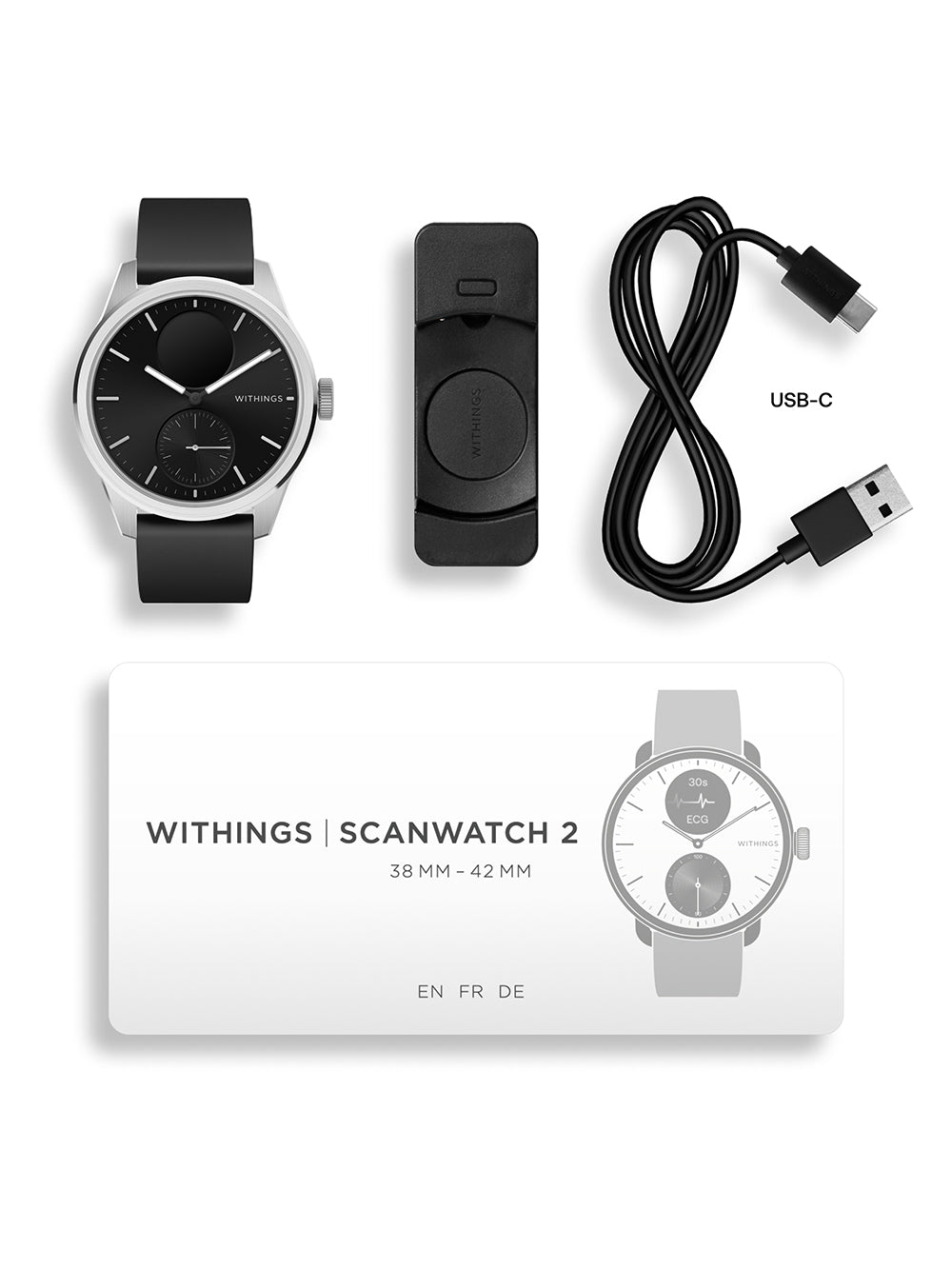 Withings HWA10-model 4-All-Int Scan watch 2 Black 42 mm 5ATM