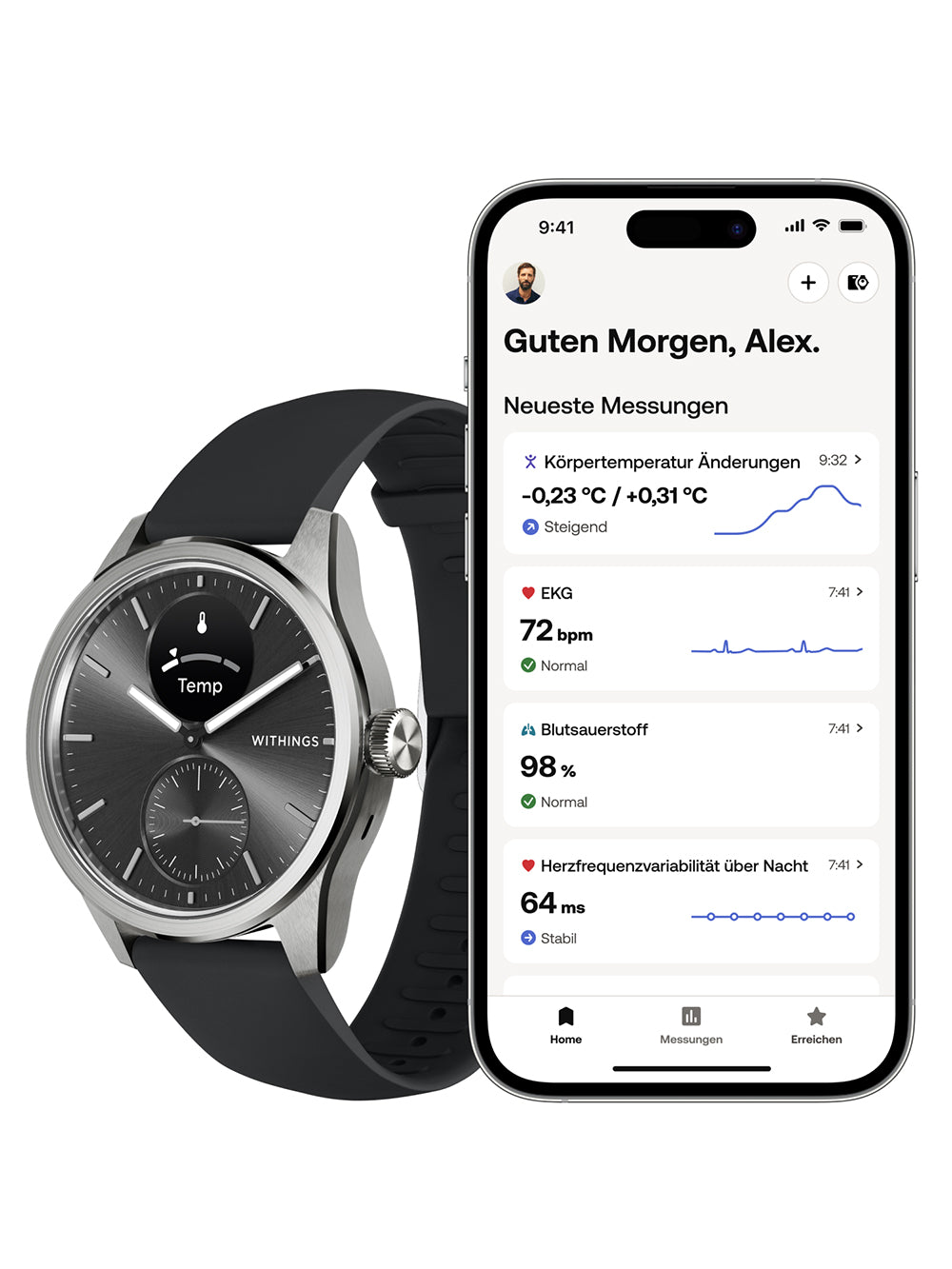 Withings HWA10-model 4-All-Int Scan watch 2 Black 42 mm 5ATM