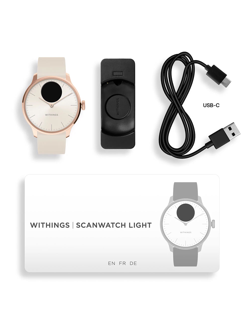 Withings HWA11-model 1-All-Int Scan watch Light Sand 37 mm 5ATM