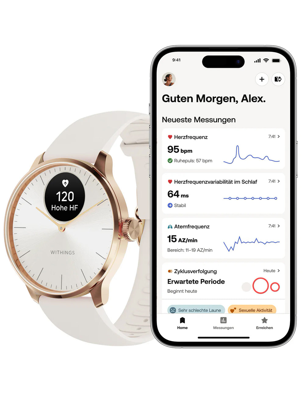 Withings HWA11-model 1-All-Int Scan watch Light Sand 37 mm 5ATM