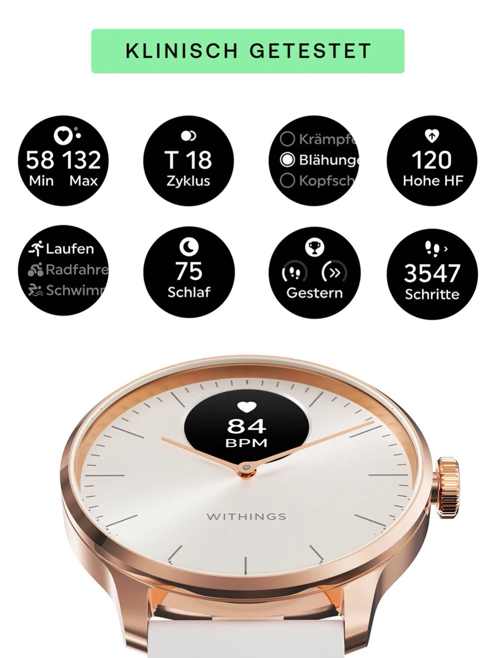 Withings HWA11-model 1-All-Int Scan watch Light Sand 37 mm 5ATM