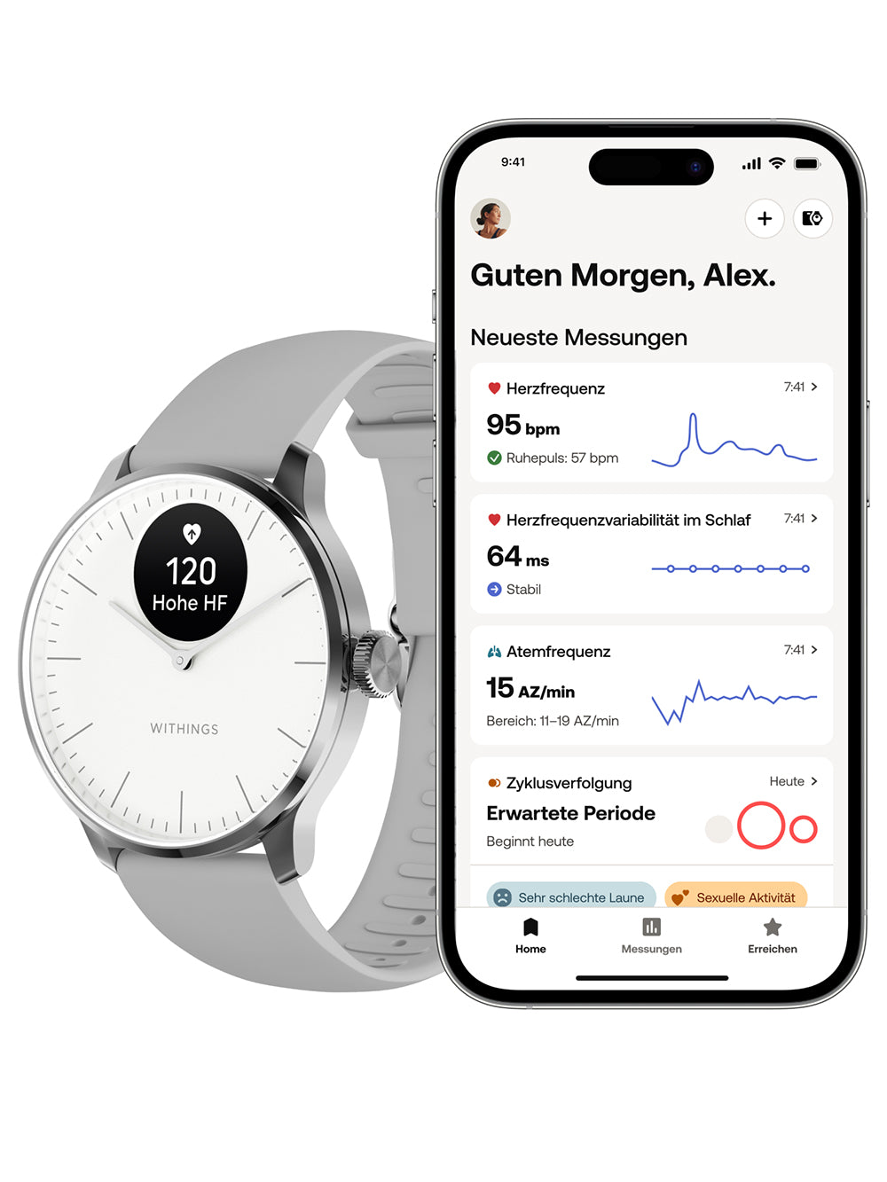 Withings HWA11-model 3-All-Int Scan watch Light White 37 mm 5ATM