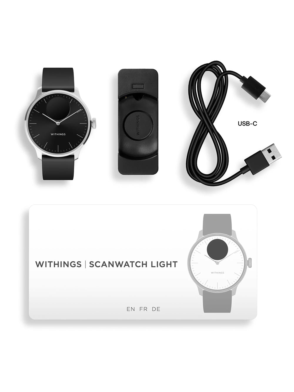 Withings HWA11-model 5-All-Int Scan watch Light Black 37 mm 5ATM