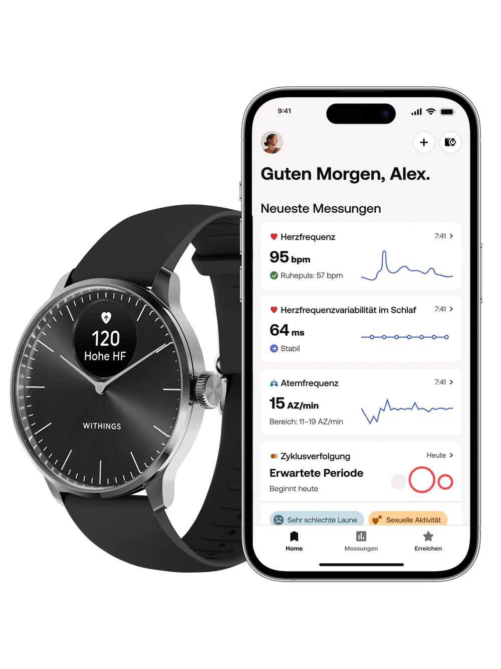 Withings HWA11-model 5-All-Int Scan watch Light Black 37 mm 5ATM