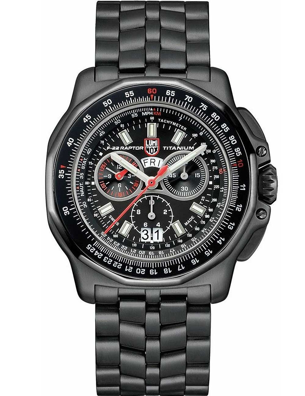 Luminox XA.9272 men's watch F-22 Raptor Titanium Chronograph 44mm 200M