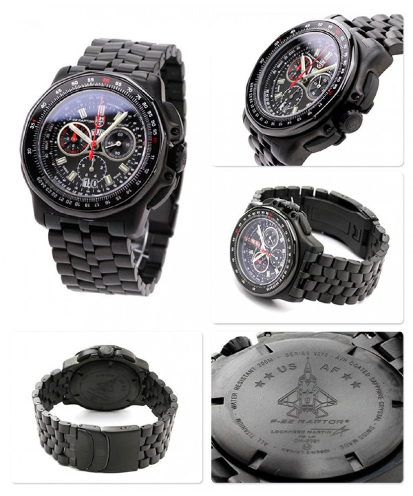 Luminox XA.9272 men's watch F-22 Raptor Titanium Chronograph 44mm 200M