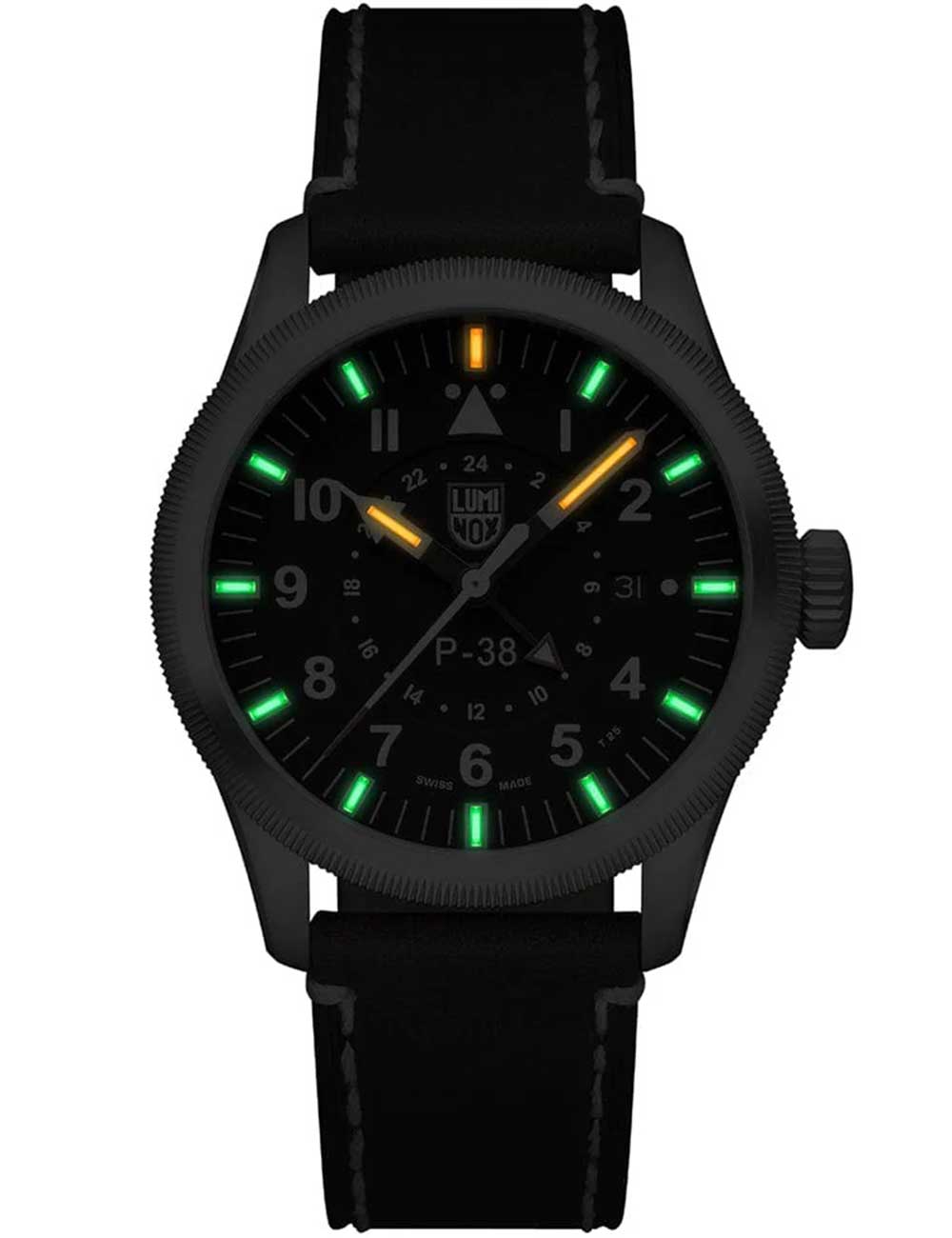 Luminox XA.9521 men's watch P-38 Air Pilot GMT 42mm 100M