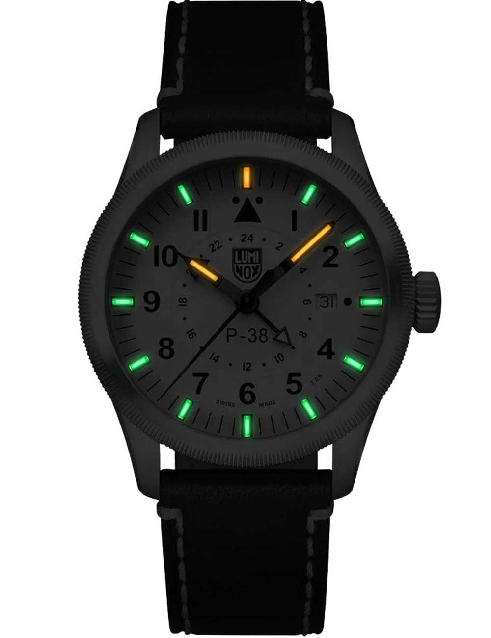 Luminox XA.9527 men's watch P-38 Air Pilot GMT 42mm 100M