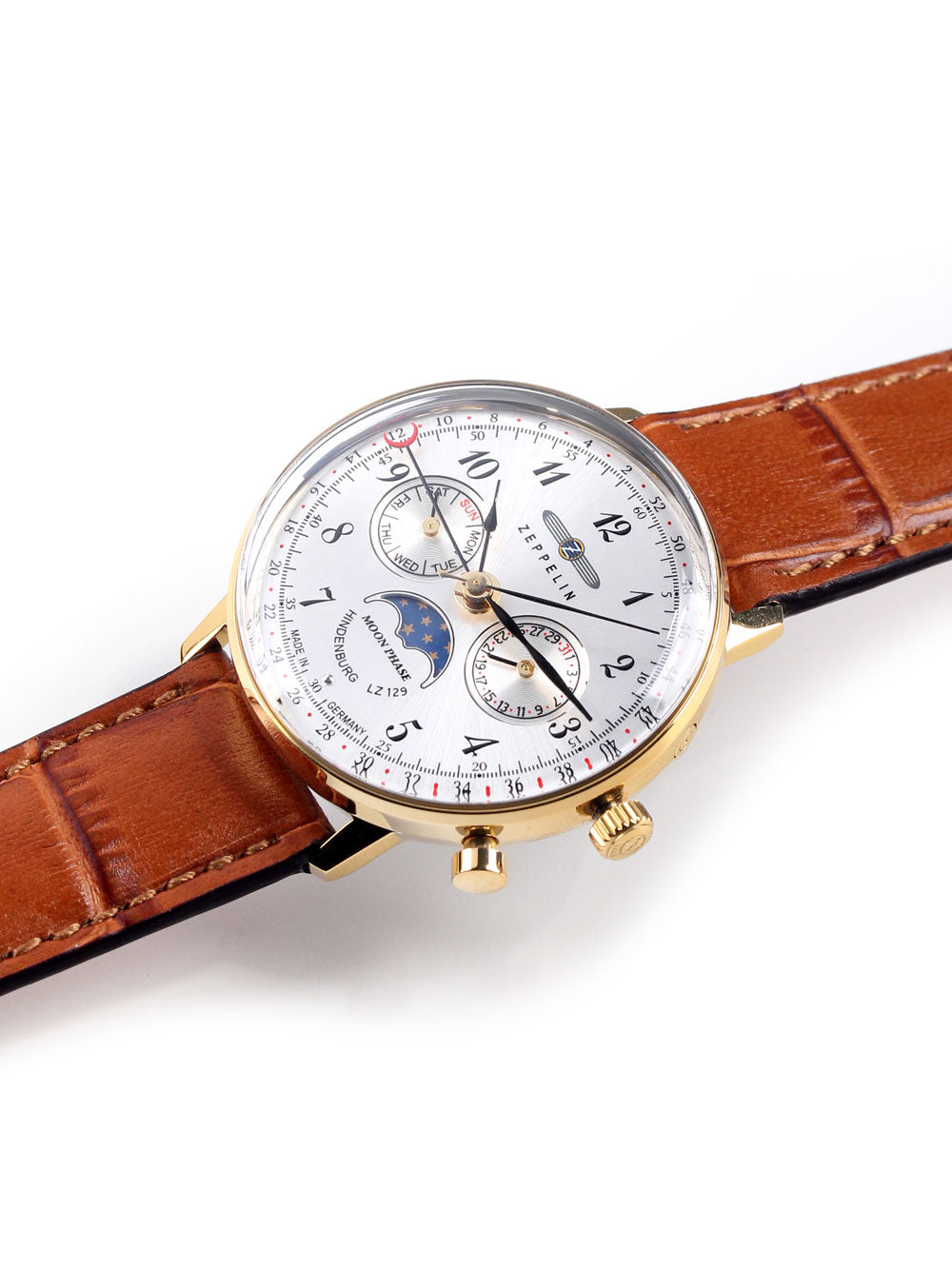 Zeppelin 7039-1 Hindenburg Moonphase 3 ATM 36mm