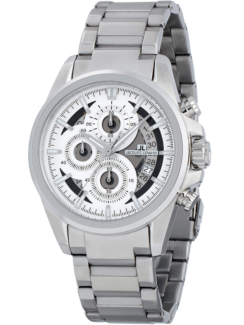 Jacques Lemans 1-1847F Liverpool Chronograph men's watch 44mm 10 ATM