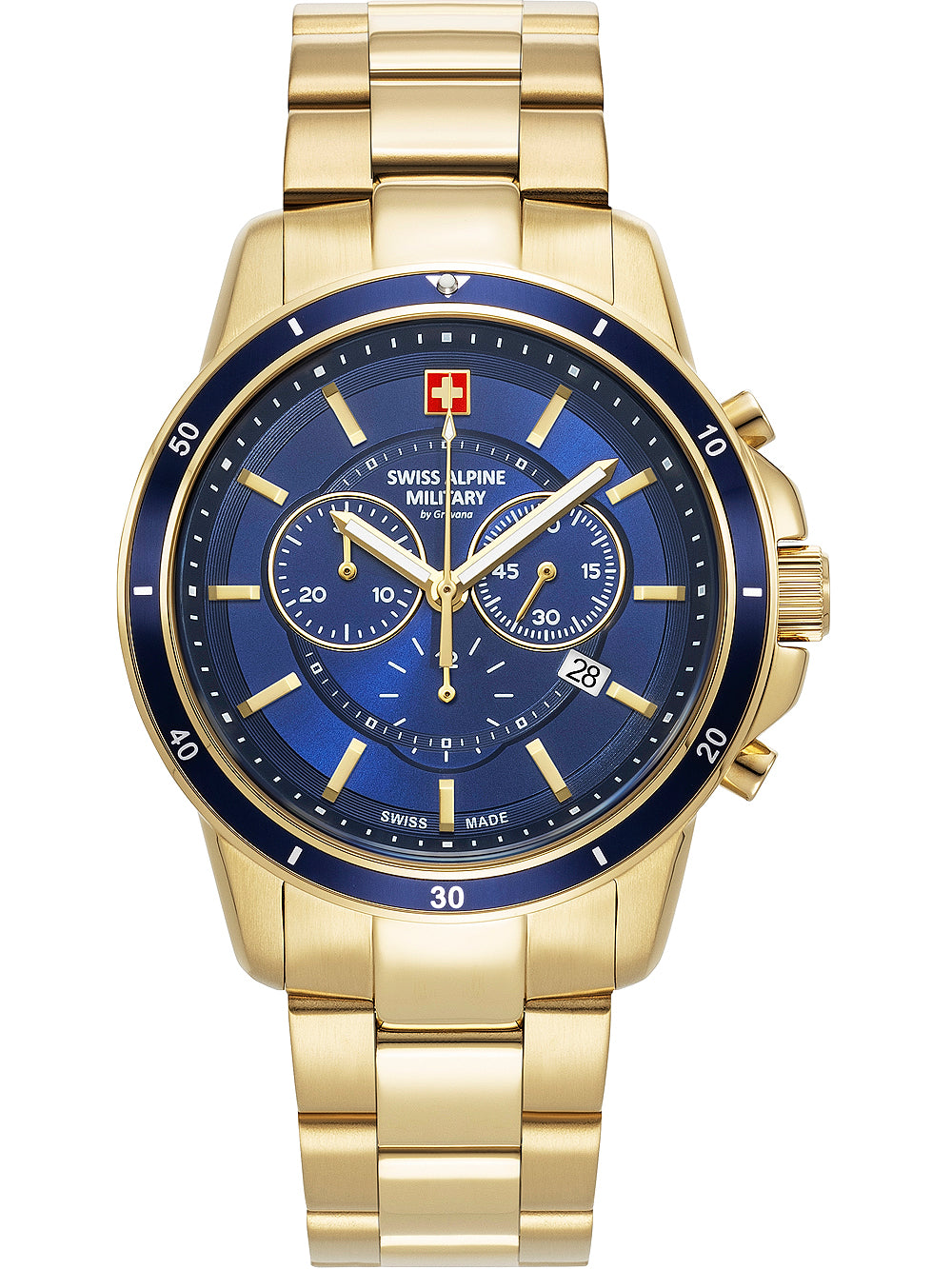 Swiss Alpine Military 7089.9115 Chronograph Men's Watch 44mm 10ATM