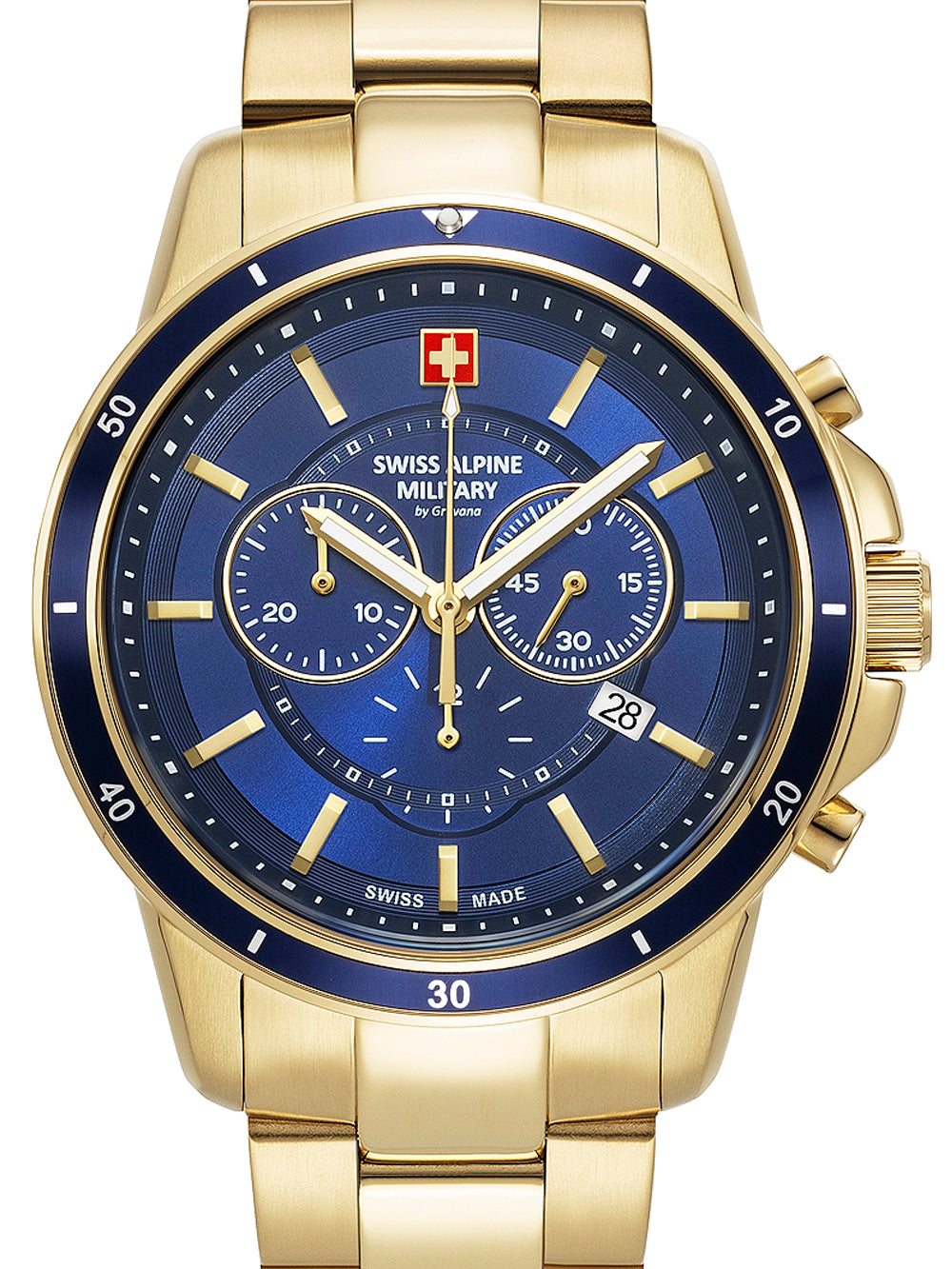 Swiss Alpine Military 7089.9115 Chronograph Men's Watch 44mm 10ATM